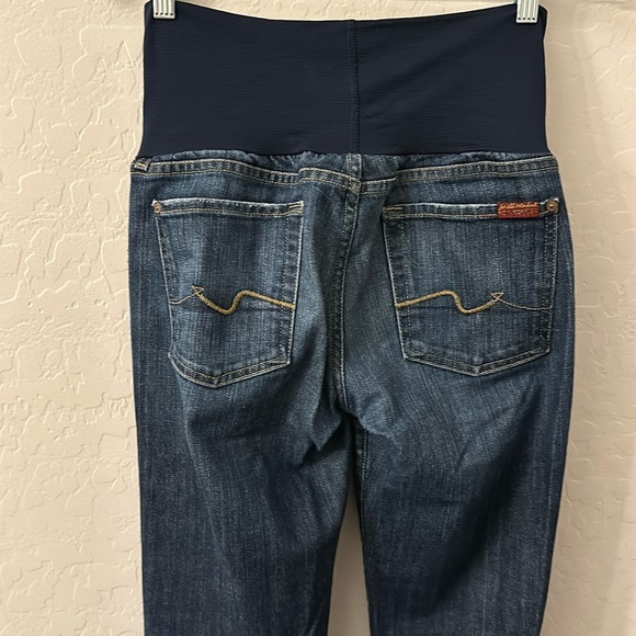 7 FOR ALL MAN KIND. Pea in the pod Maternity designer jeans Size 30 Bootcut. - Picture 4 of 10